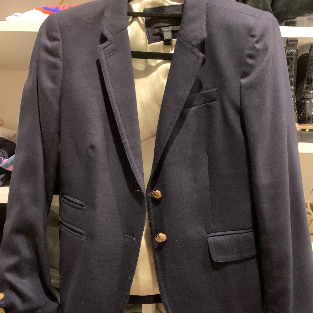 J Crew navy school boy blazer